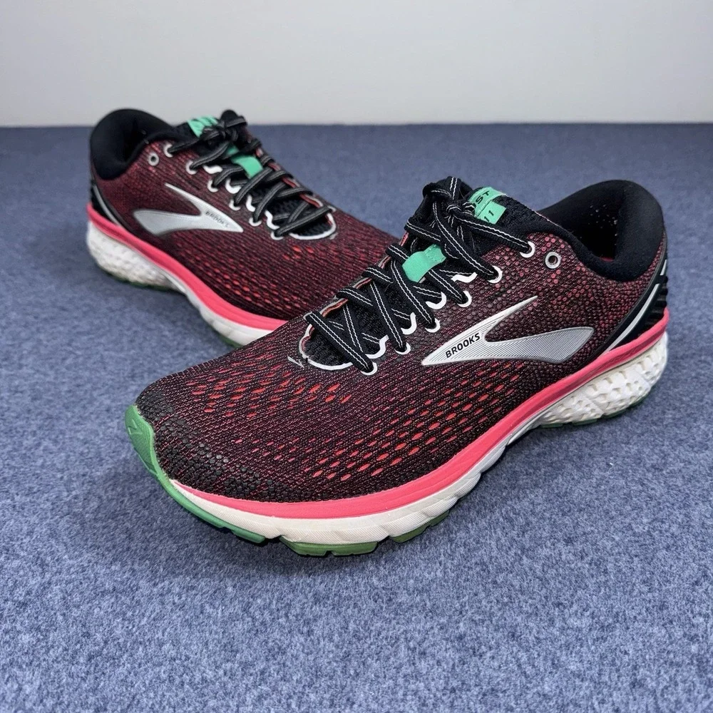 Brooks Ghost 11 1202771B017 Running Shoes Womens Size 9.5 Black/Pink Athletic